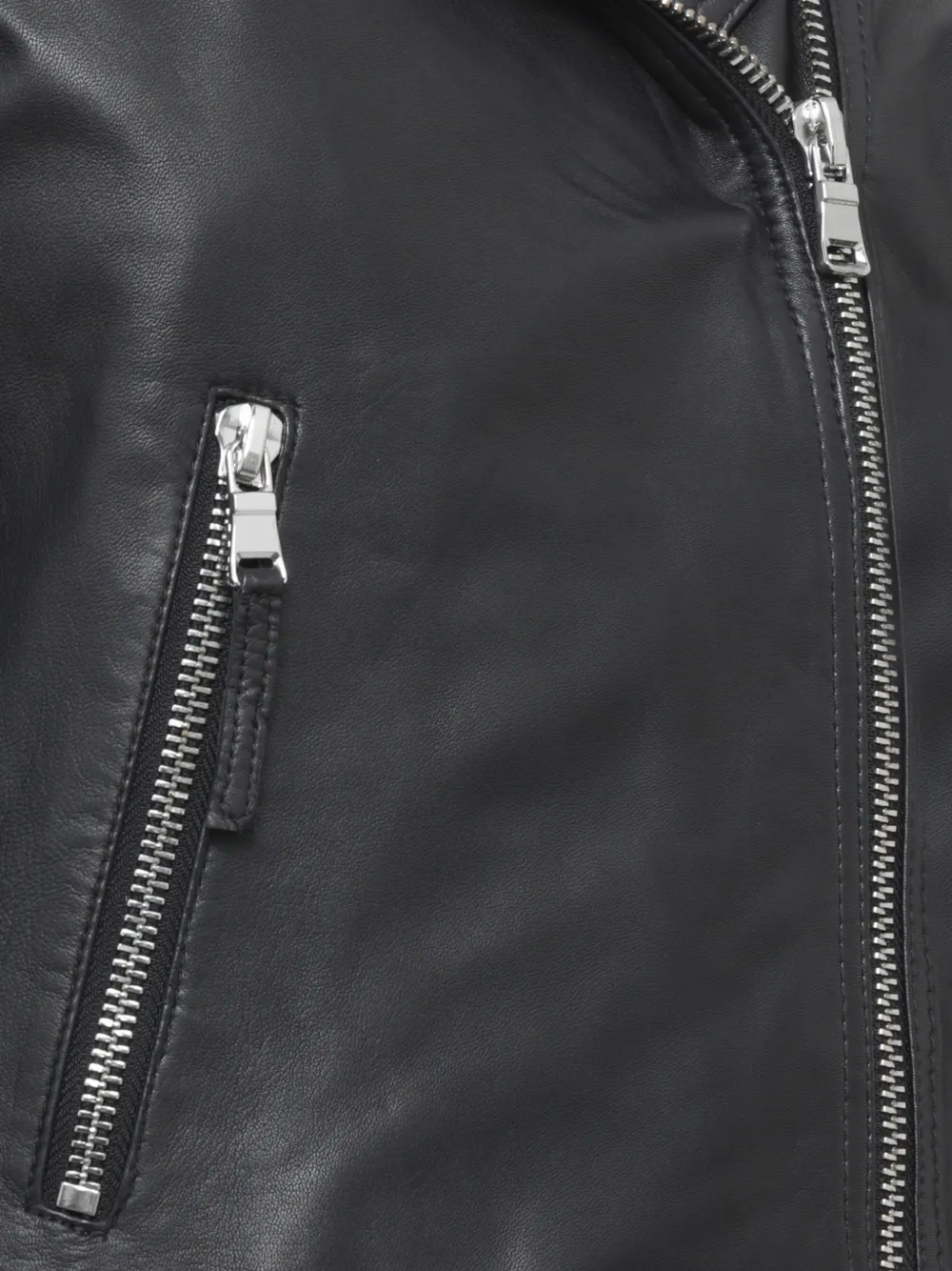 BULLY biker leather jacket Zwart