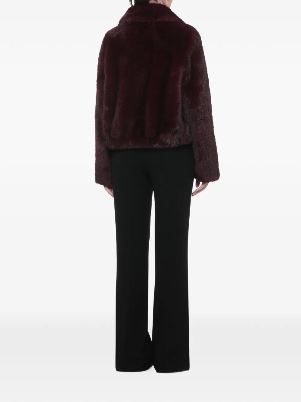 BULLY faux-fur flap-pocket jacket Rood
