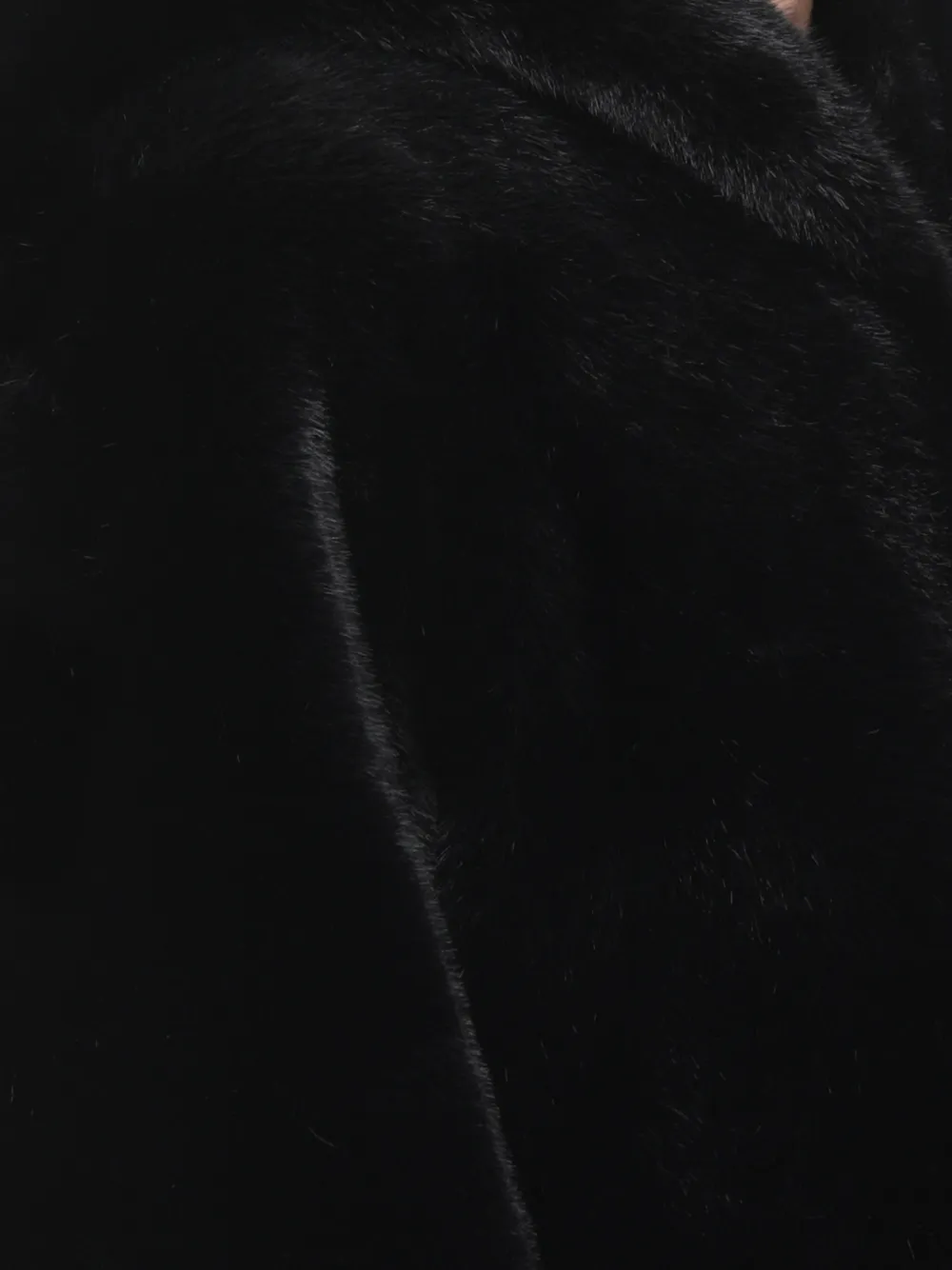 BULLY faux-fur hooded coat Zwart