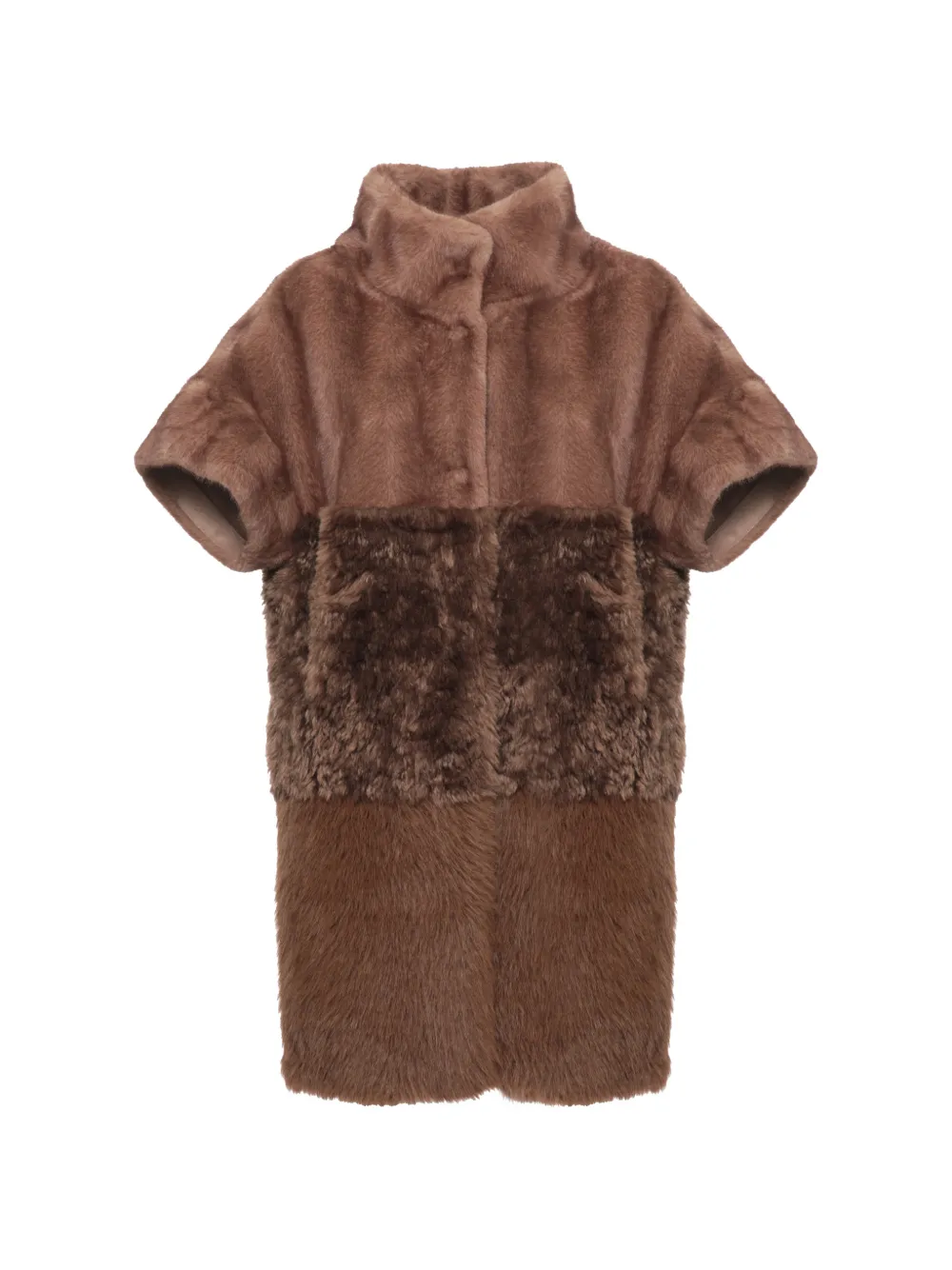 BULLY faux-fur panelled coat - Marron BULLY faux-fur panelled coat - Marron