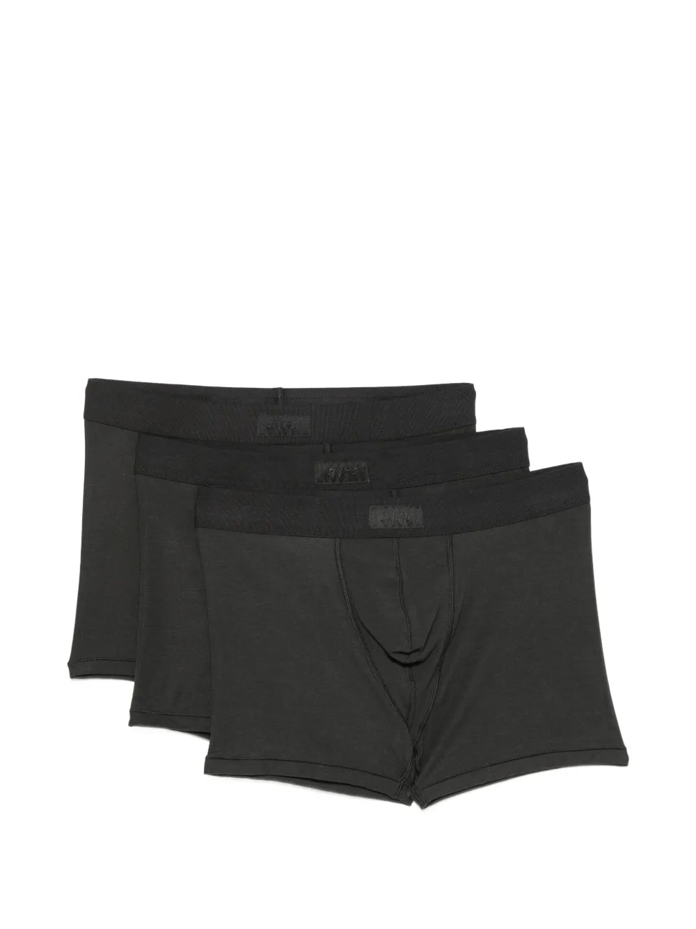Skims logo-patch boxers (pack of three) - Nero