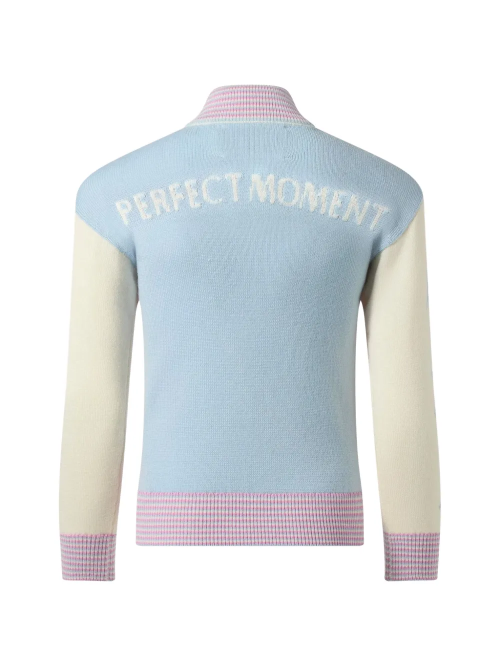 Perfect Moment Kids half-zip merino wool sweater Roze