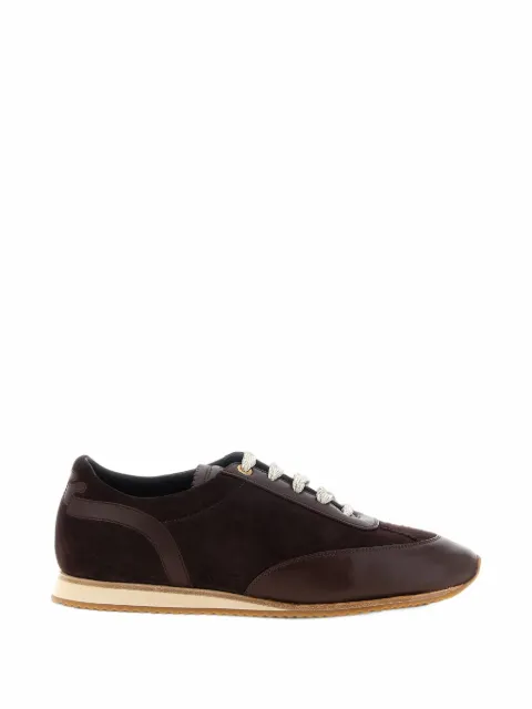 Agnona suede panelled sneakers