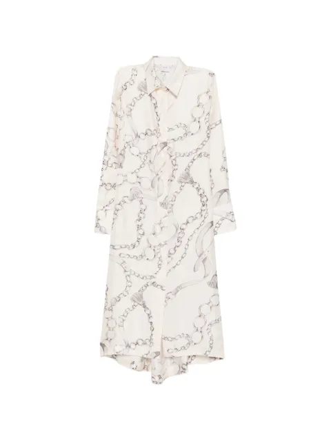 Caliban chain-print shirtdress