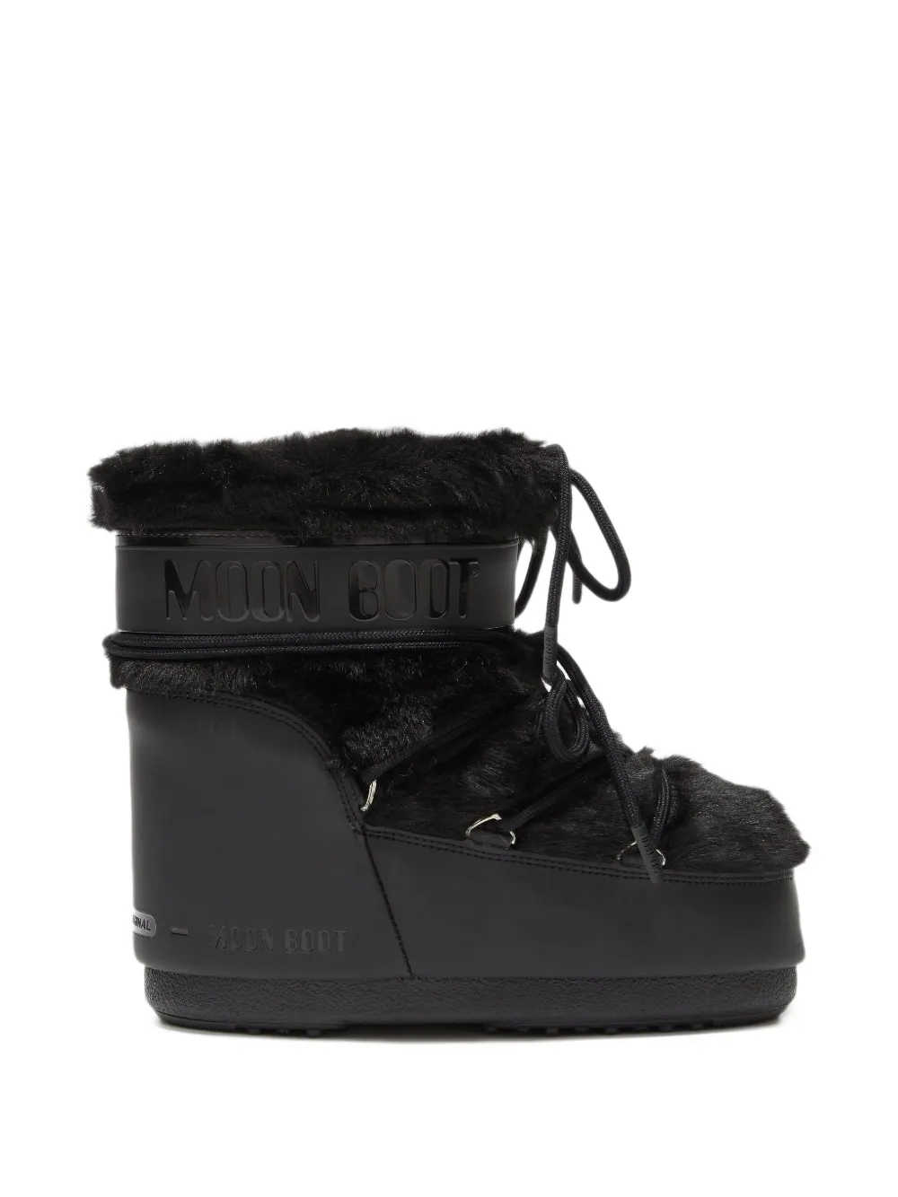 Moon Boot Icon Low Black Faux-fur Boots