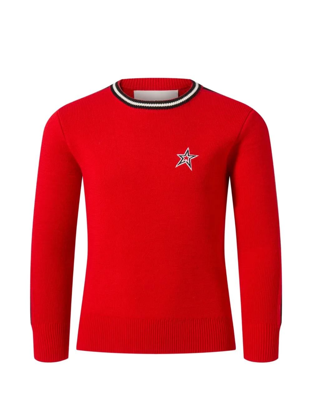 Perfect Mo t Kids Genesis star-embroidered sweater Rood