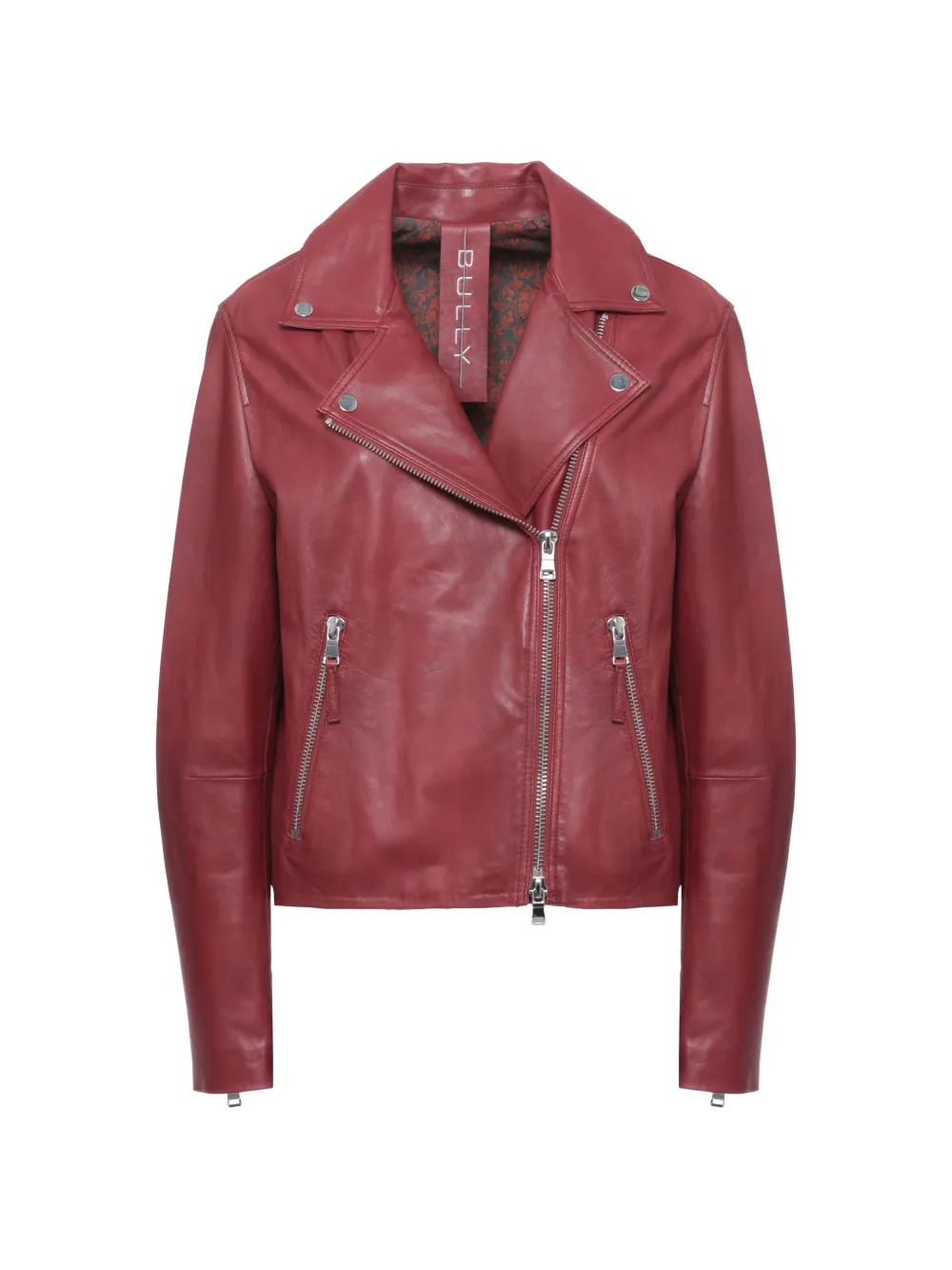 BULLY biker leather jacket Rood