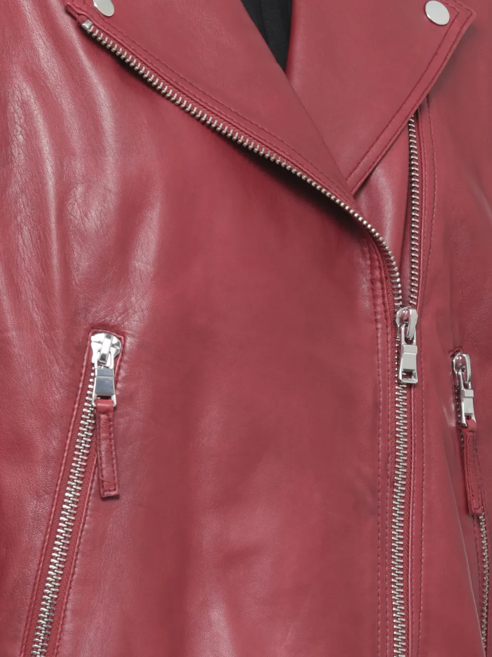 BULLY biker leather jacket Rood