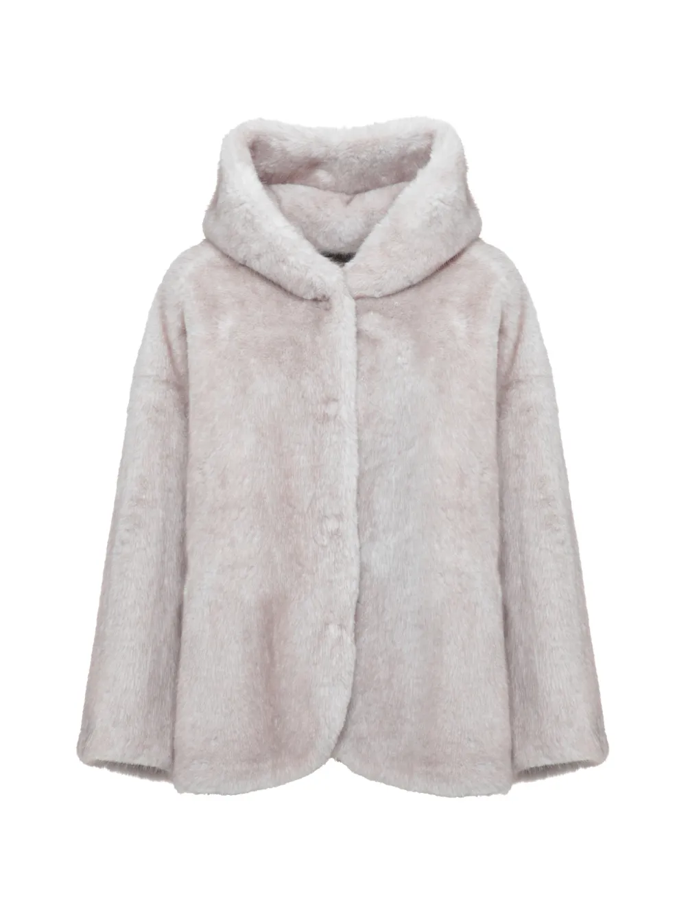 BULLY faux-fur hooded coat - Grigio