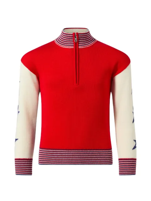 Perfect Moment Kids star-print half-zip sweater