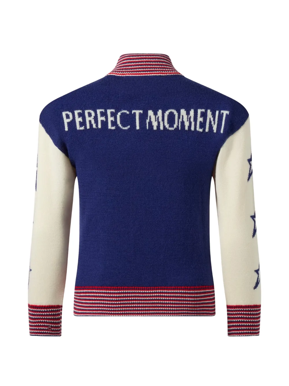 Perfect Moment Kids star-print half-zip sweater Rood