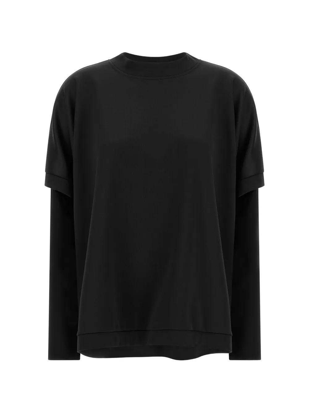 DI.LA3 PARI' Manicotti double-layer sweatshirt - Schwarz