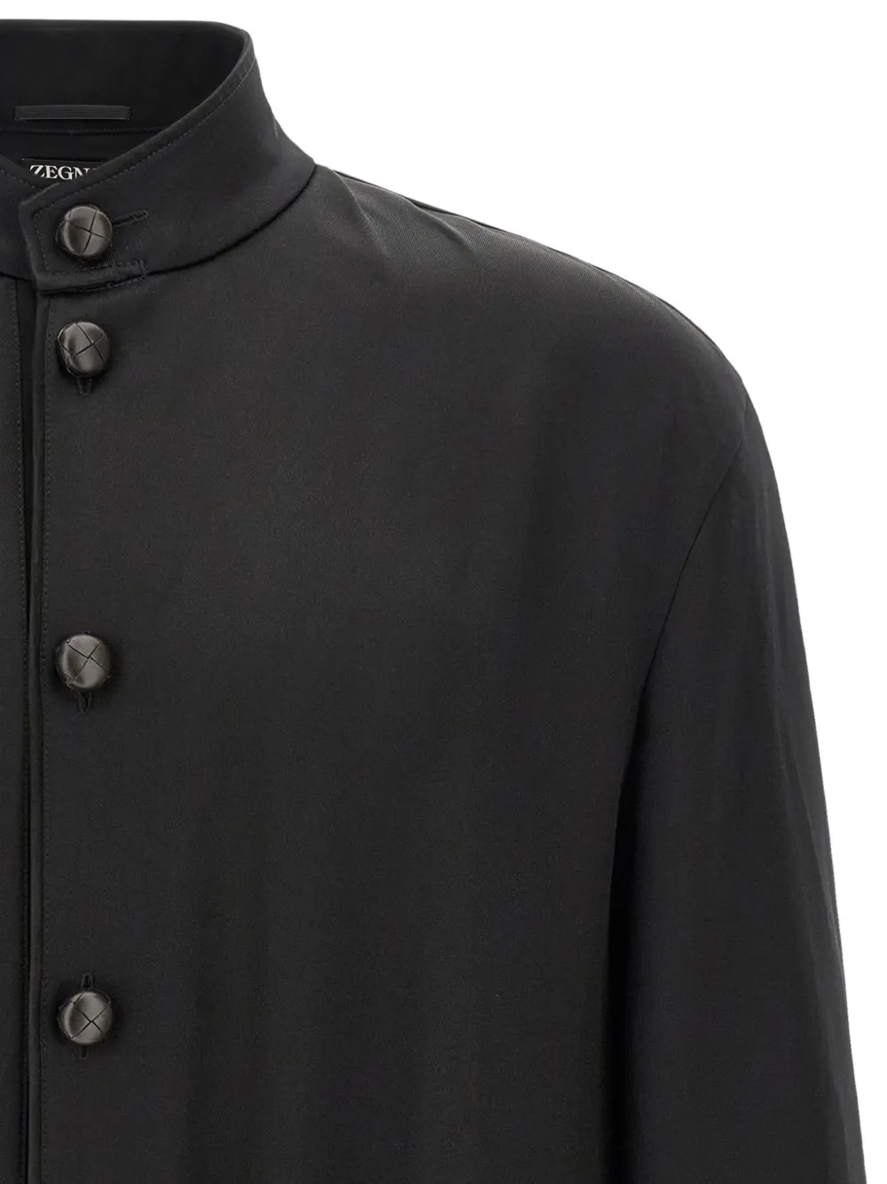 Zegna mulberry-silk 232 Road Brand Mark sweatshirt Zwart