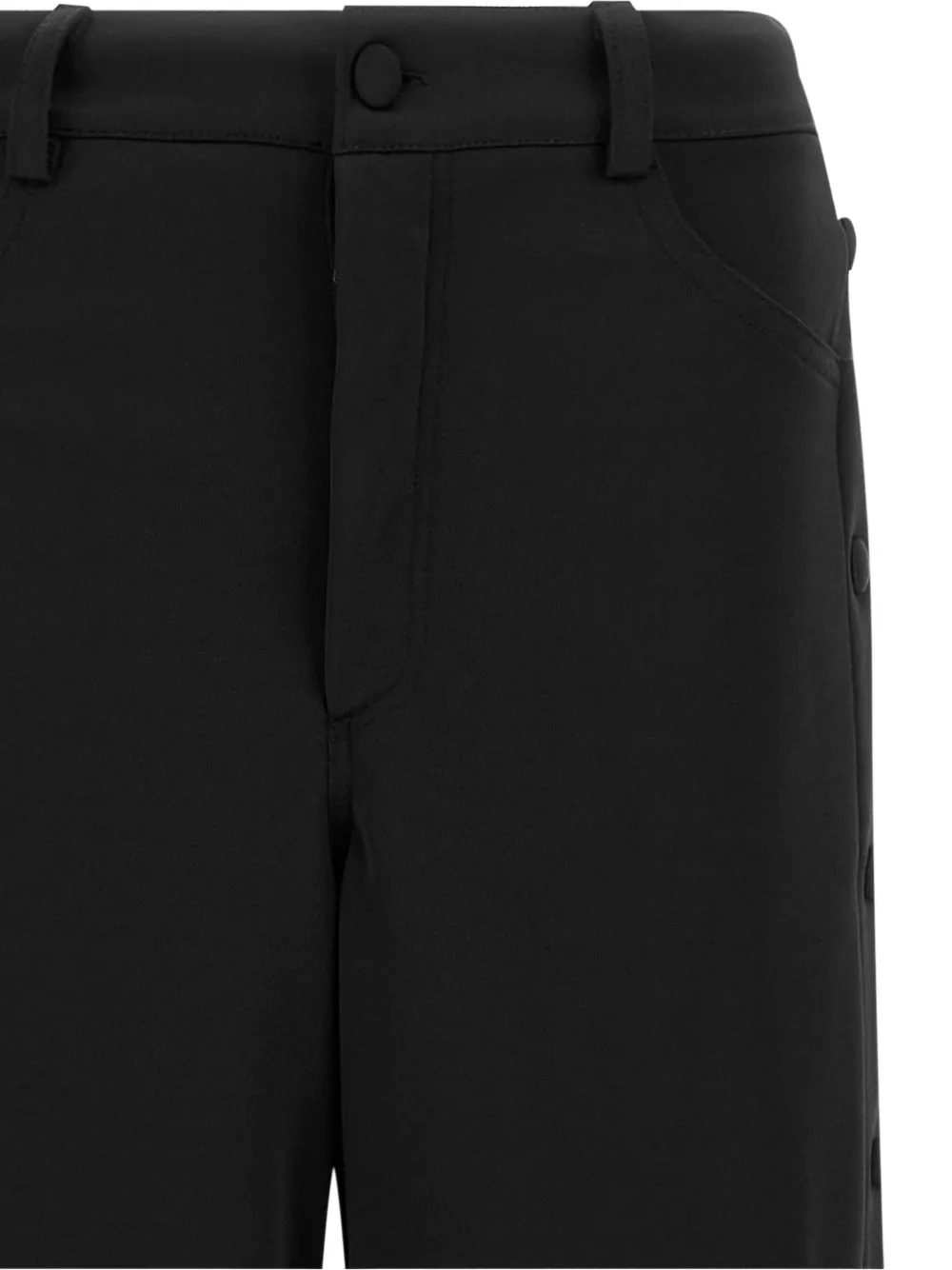 DI.LA3 PARI' button-detail wide-leg trousers Zwart