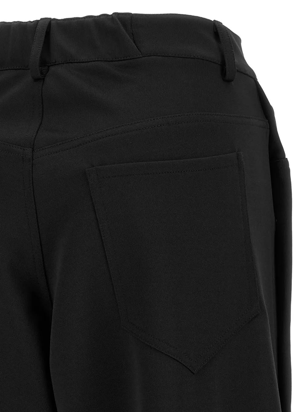 DI.LA3 PARI' button-detail wide-leg trousers Zwart