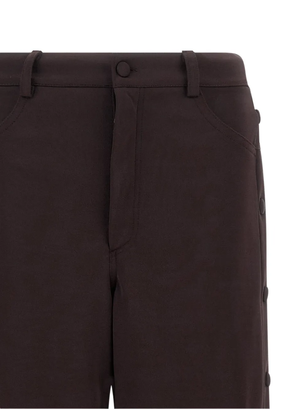 DI.LA3 PARI' button-side wide-leg trousers Paars