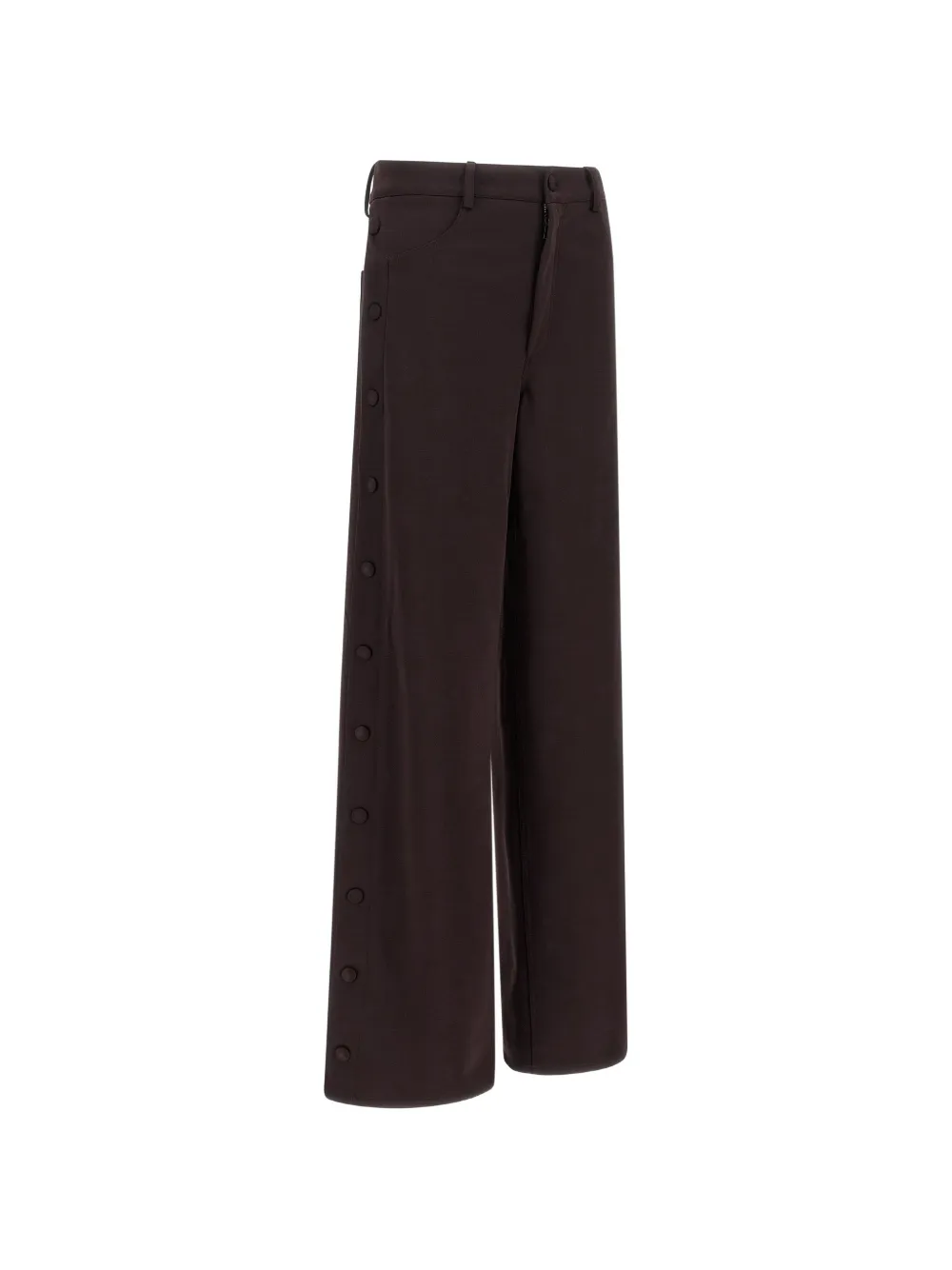 DI.LA3 PARI' button-side wide-leg trousers Paars