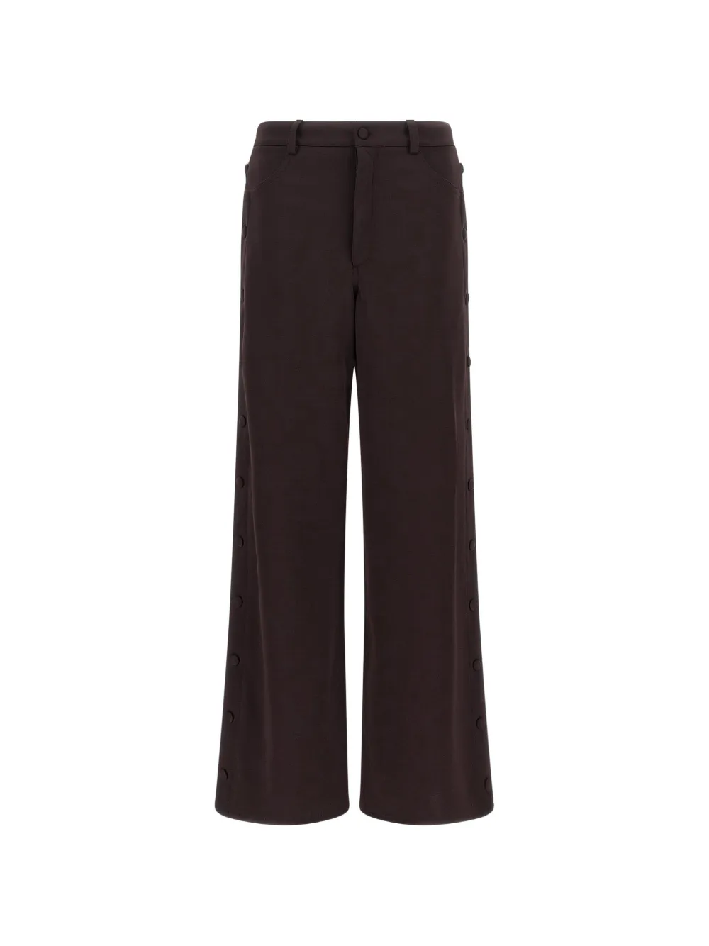 DI.LA3 PARI' button-side wide-leg trousers Paars