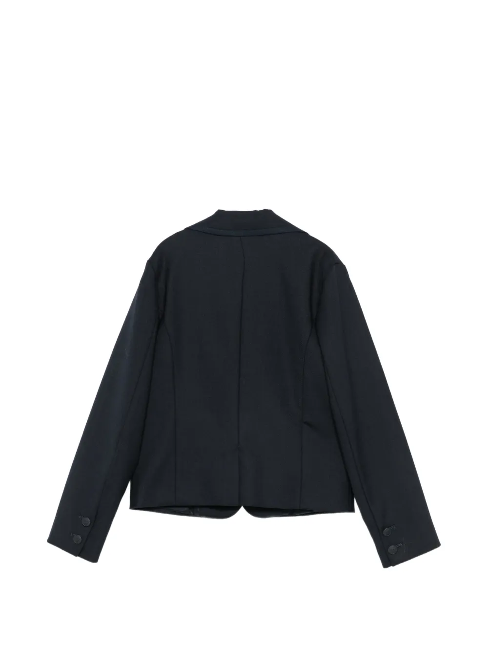 Emporio Armani Kids logo-embroidered single-breasted blazer Zwart