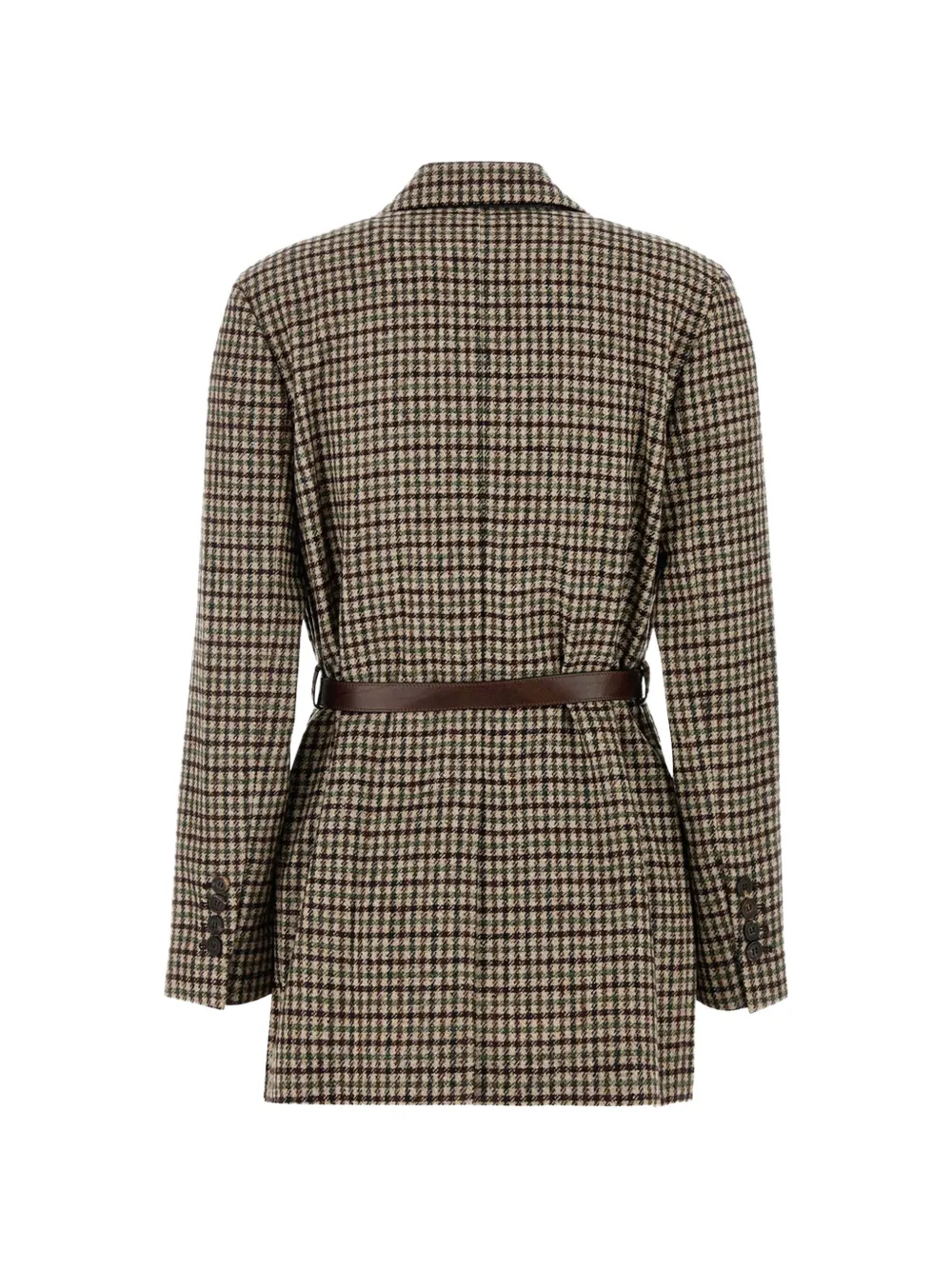 Brunello Cucinelli Madras belted blazer Beige