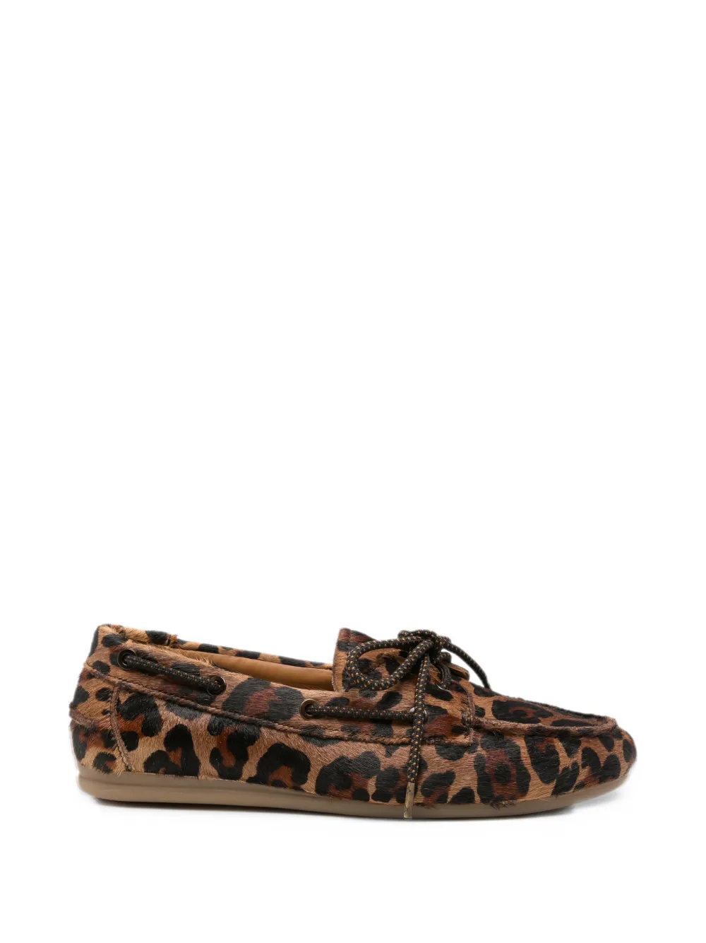 TORAL SHOES Mocassini da barca Kimana leopardati - Marrone