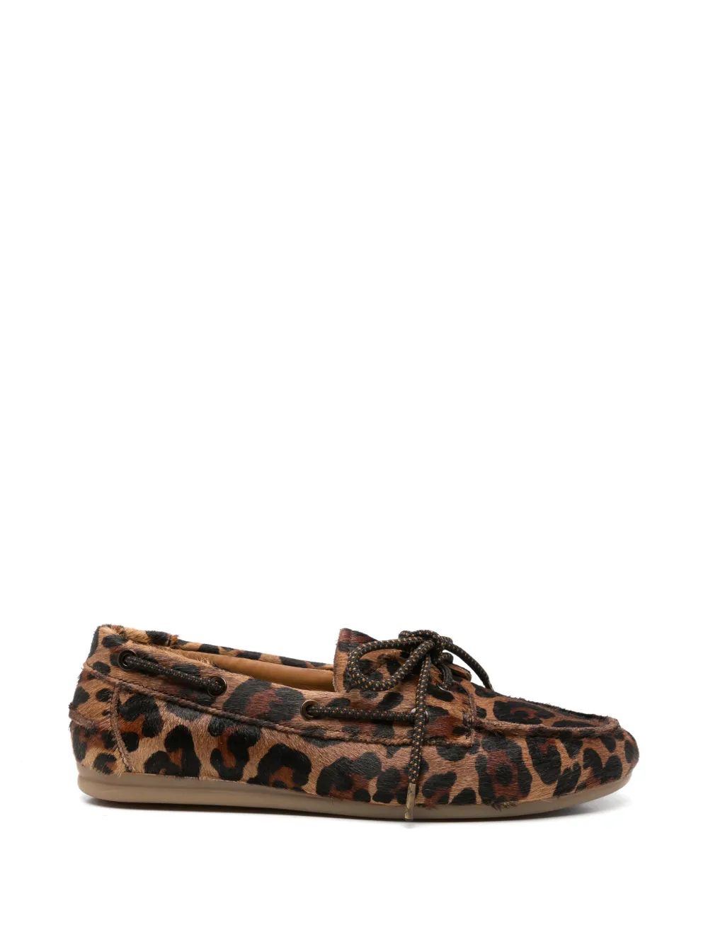 TORAL SHOES Mocassini da barca Kimana leopardati - Marrone