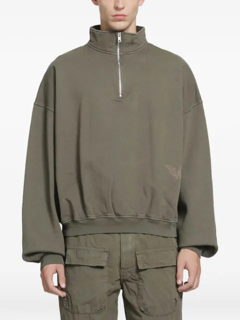 ALEXANDER DIGENOVA stencil-logo quarter-zip sweater
