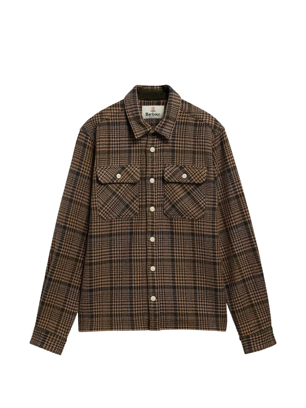 Barbour Millom relaxed houndstooth shirt - Marrone
