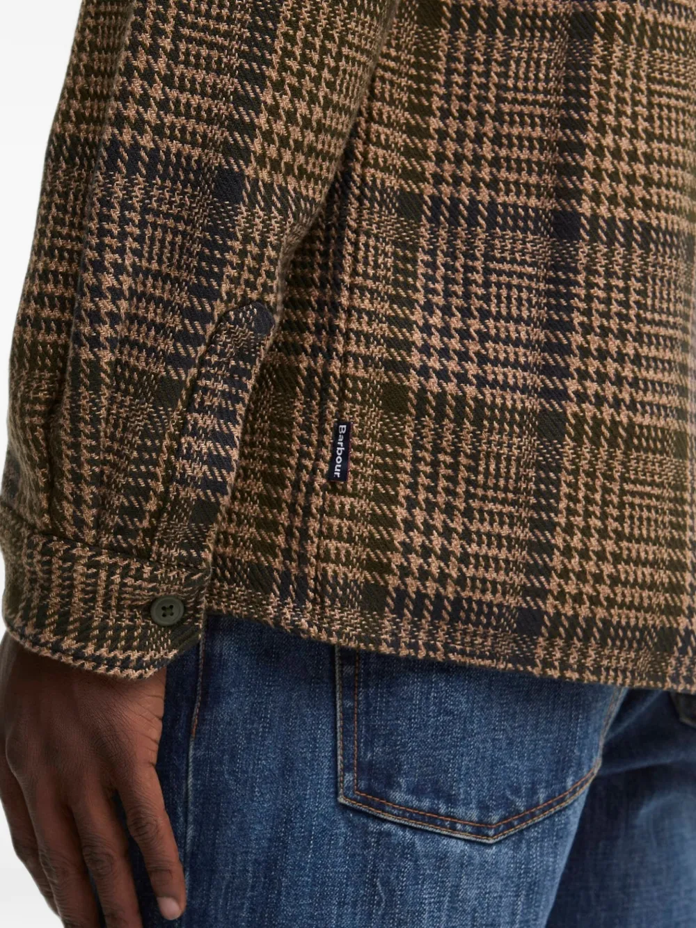 Barbour Millom relaxed houndstooth shirt Bruin
