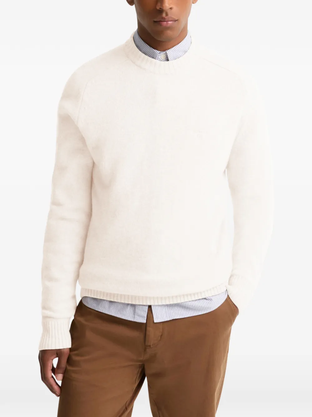 Barbour Newtown logo-embroidered sweater Wit