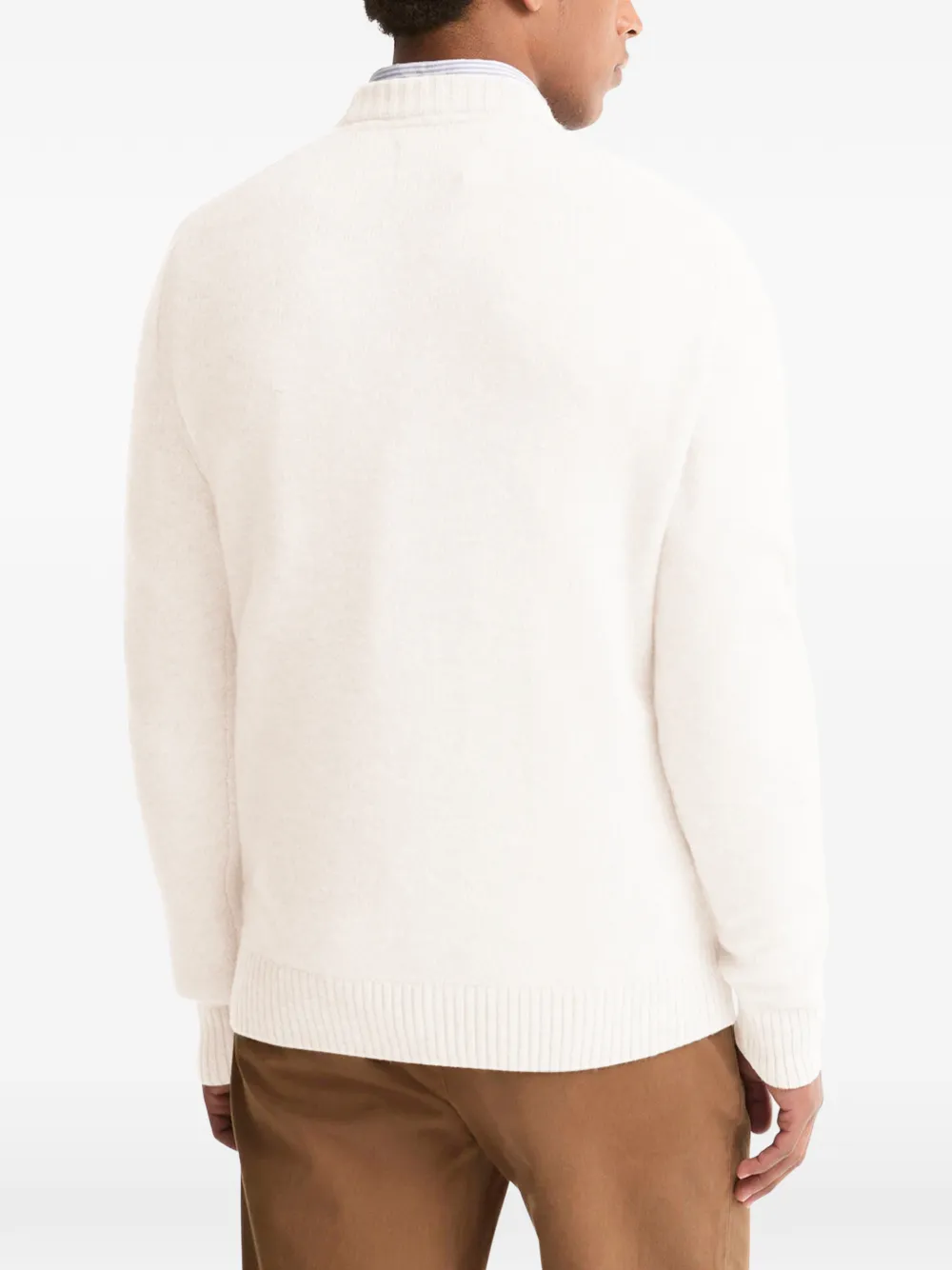 Barbour Newtown logo-embroidered sweater Wit