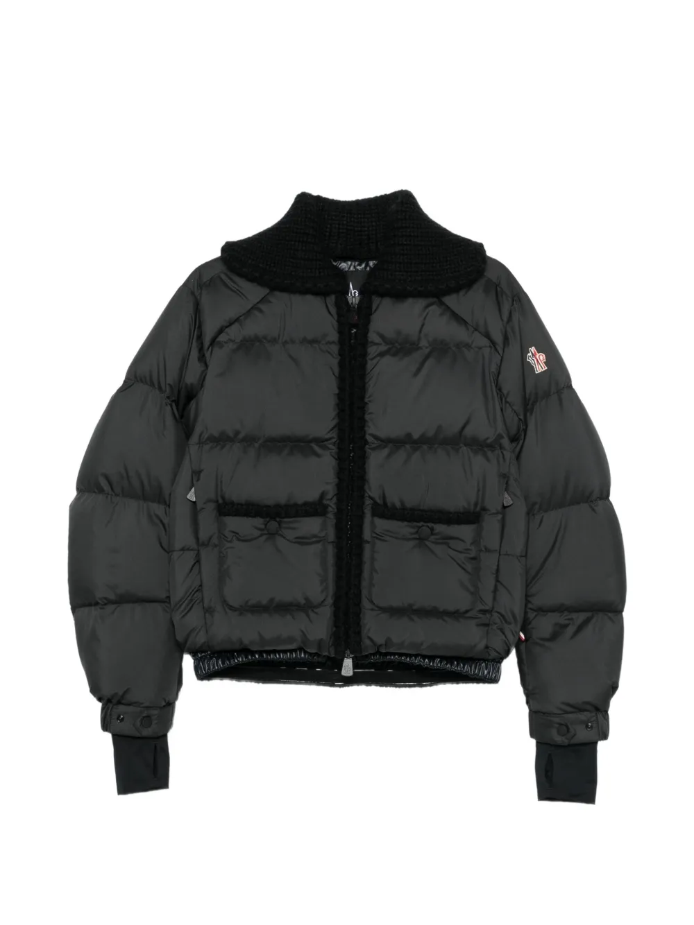 Moncler Grenoble Jolie quilted wool-trim puffer jacket Zwart