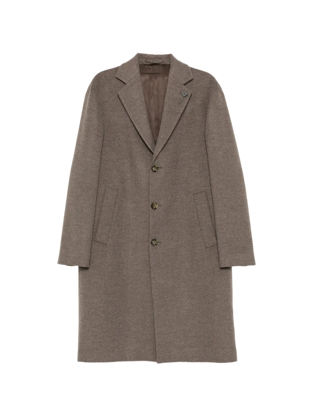Lardini single-breasted notched-lapels coat - Toni neutri