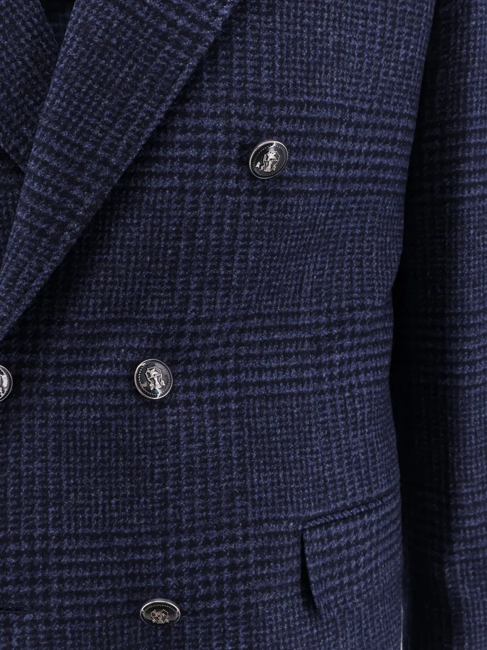 Brunello Cucinelli Prince of Wales suit Blauw