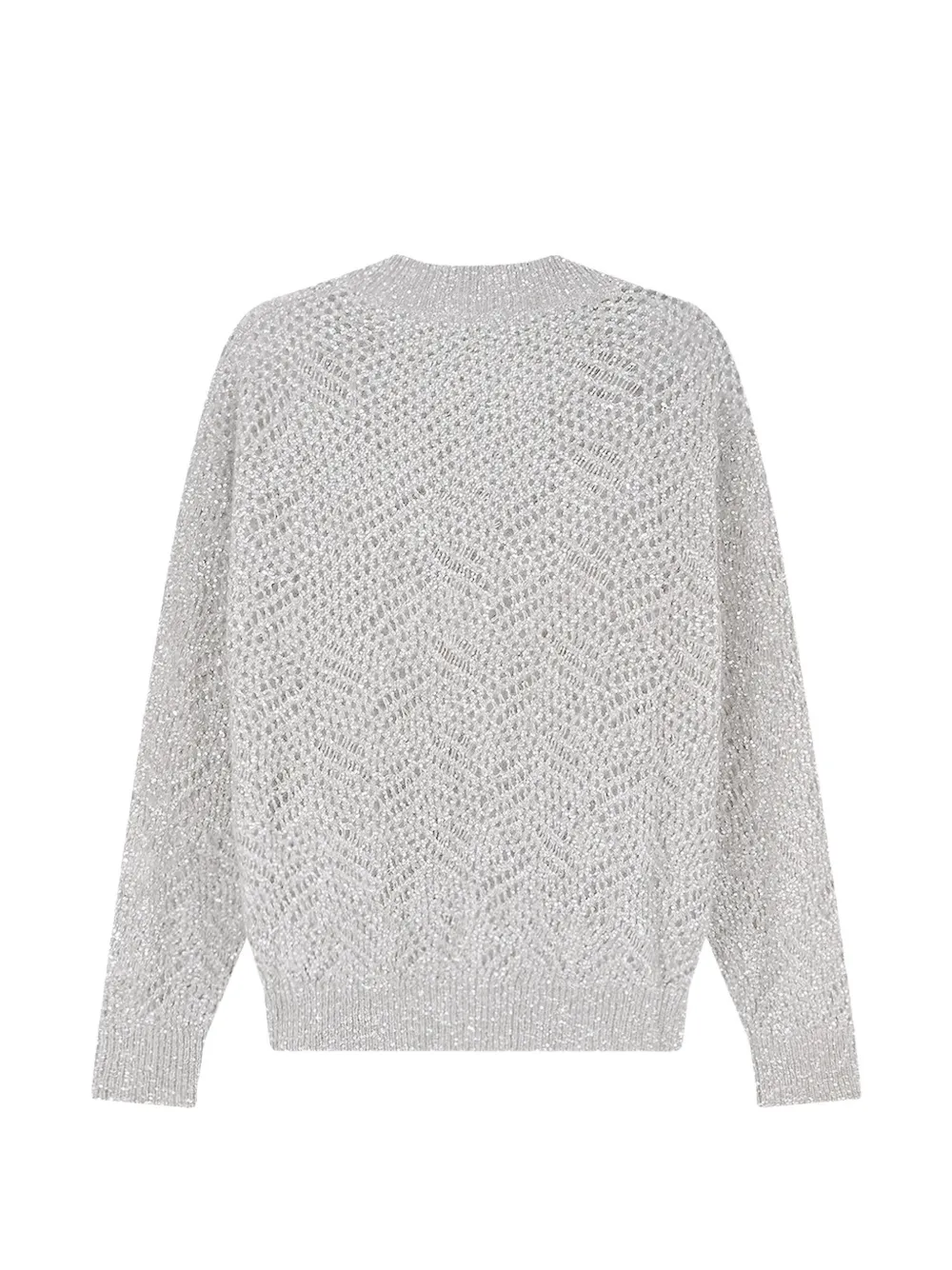 Brunello Cucinelli Dazzling sequin-embellished sweater Grijs