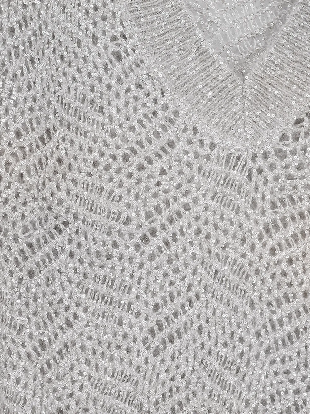 Brunello Cucinelli Dazzling sequin-embellished sweater Grijs