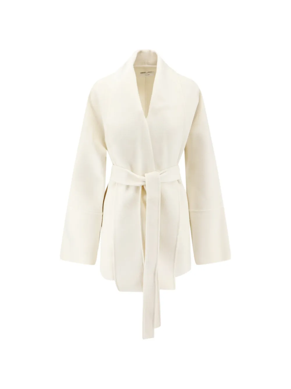 R2W belted wide-sleeve coat - Neutrals