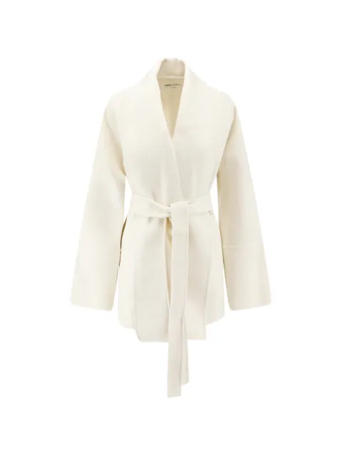 R2W belted wide-sleeve coat