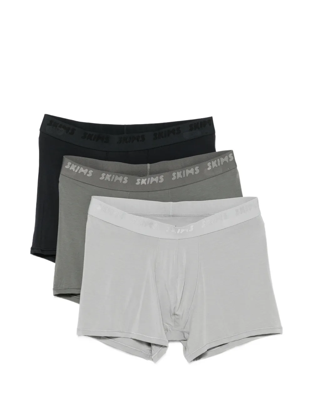 Skims Boxer con logo in vita (3 pezzi) - Nero