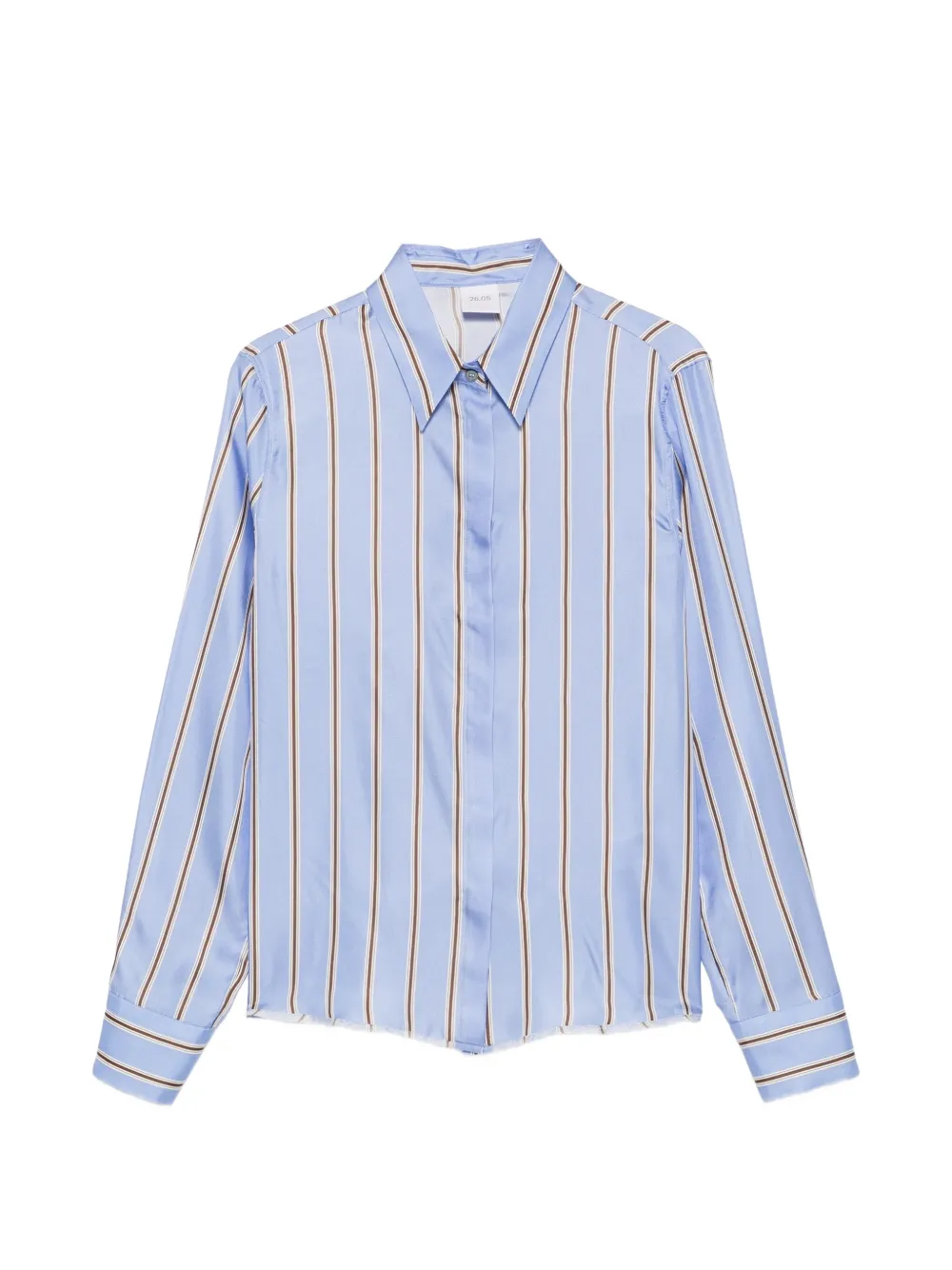 Caliban vertical-stripe satin shirt - Bleu Caliban vertical-stripe satin shirt - Bleu