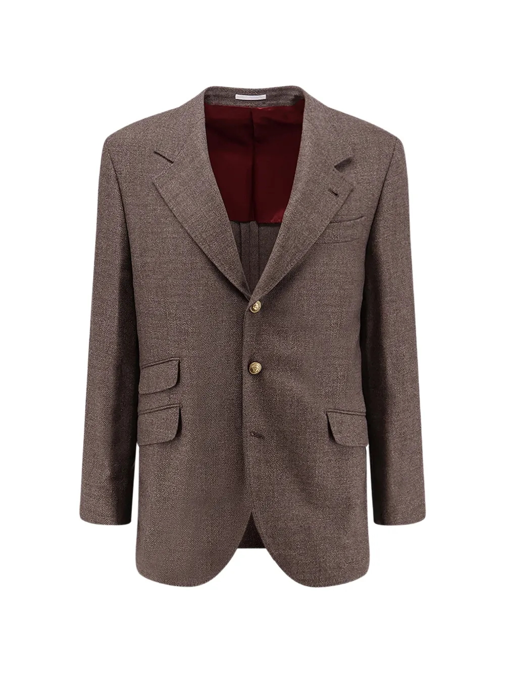 Brunello Cucinelli notch-lapel wool blazer Bruin