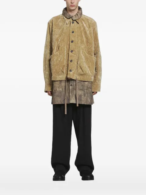 Ziggy Chen layered velvet jacket
