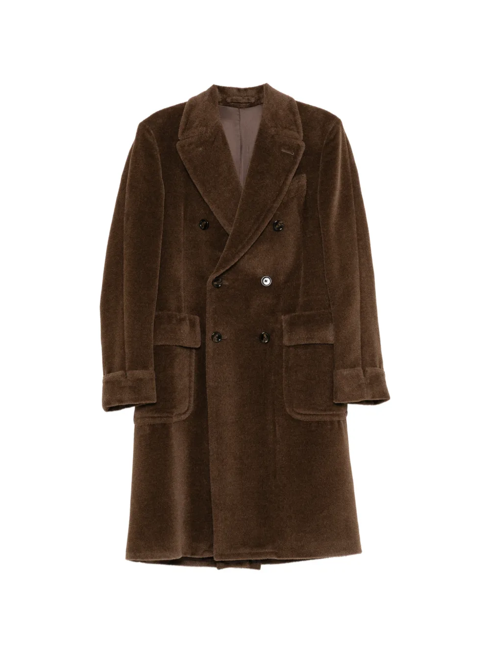 Lardini double-breasted coat - Brown