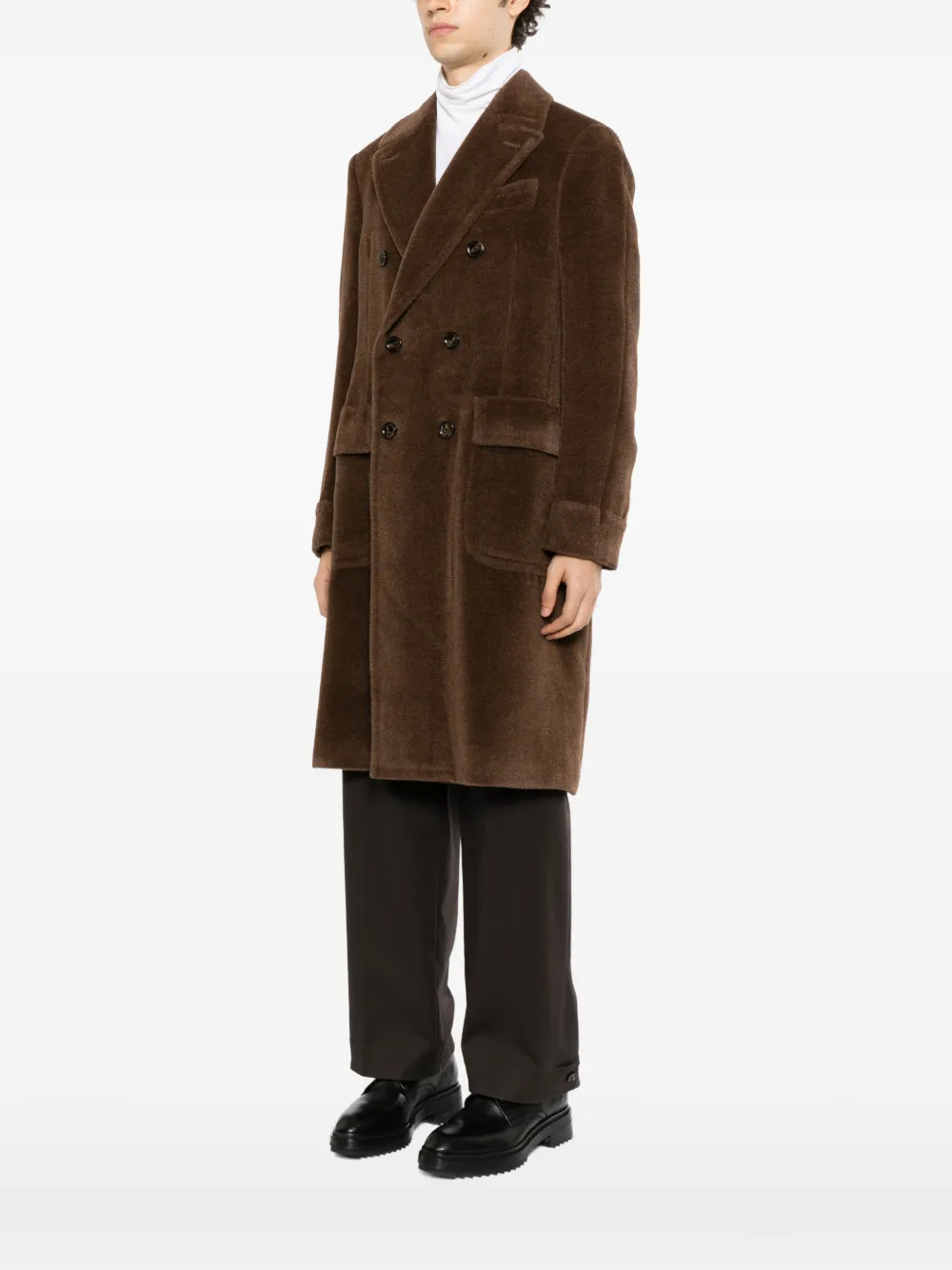 Lardini double-breasted coat Bruin