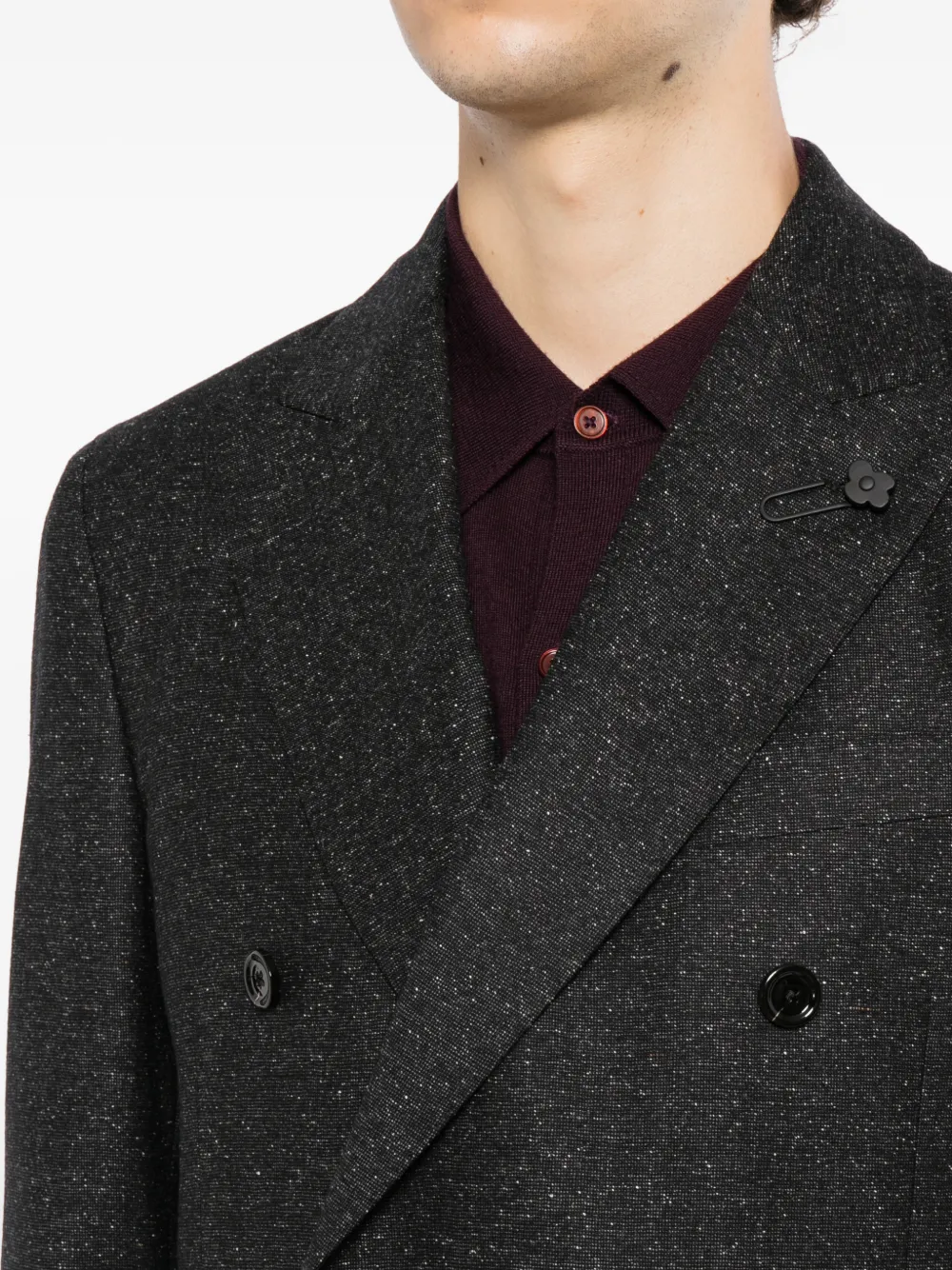 Lardini Pak met dubbele rij knopen Grijs