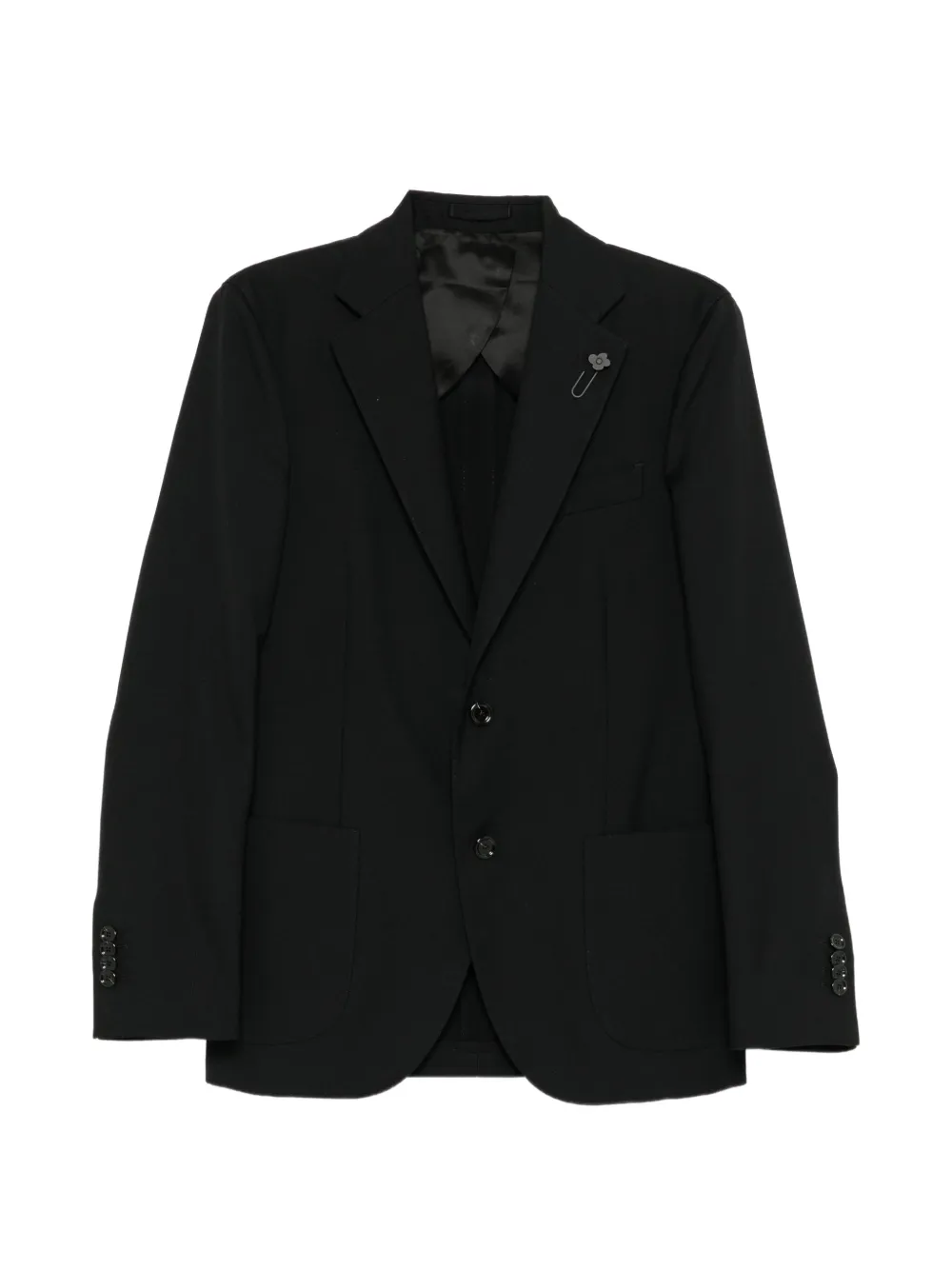 Lardini wool single-breasted suit - Nero