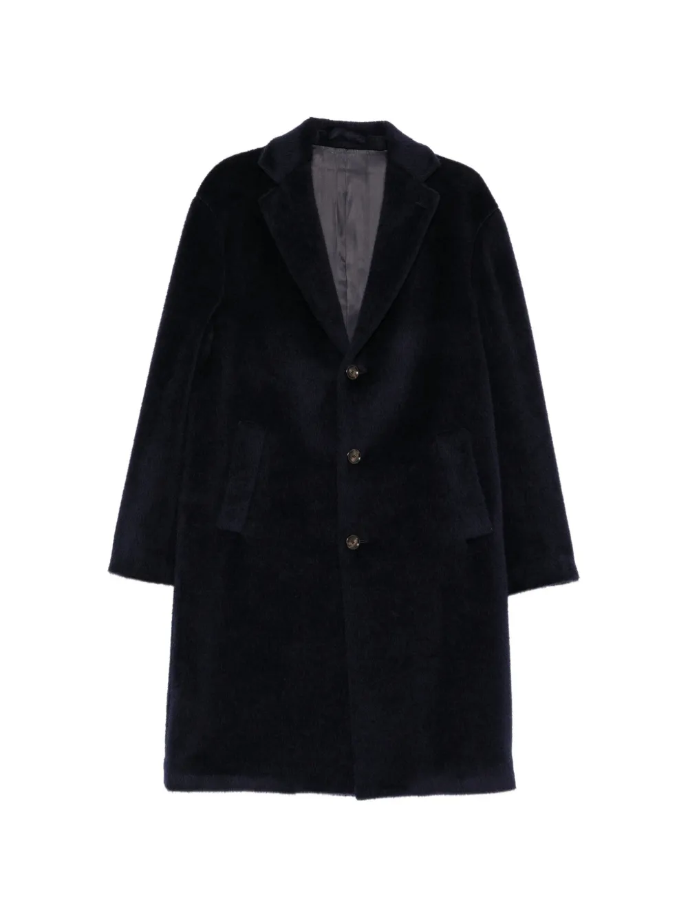 Lardini brushed single-breasted coat - Blu