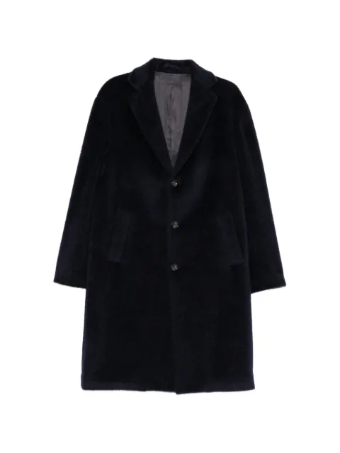 Lardini brushed single-breasted coat