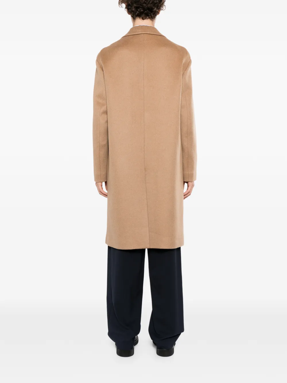 Lardini single-breasted notched-lapel coat Beige