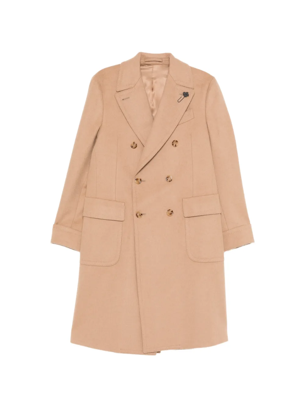 Lardini double-breasted coat - Neutrals